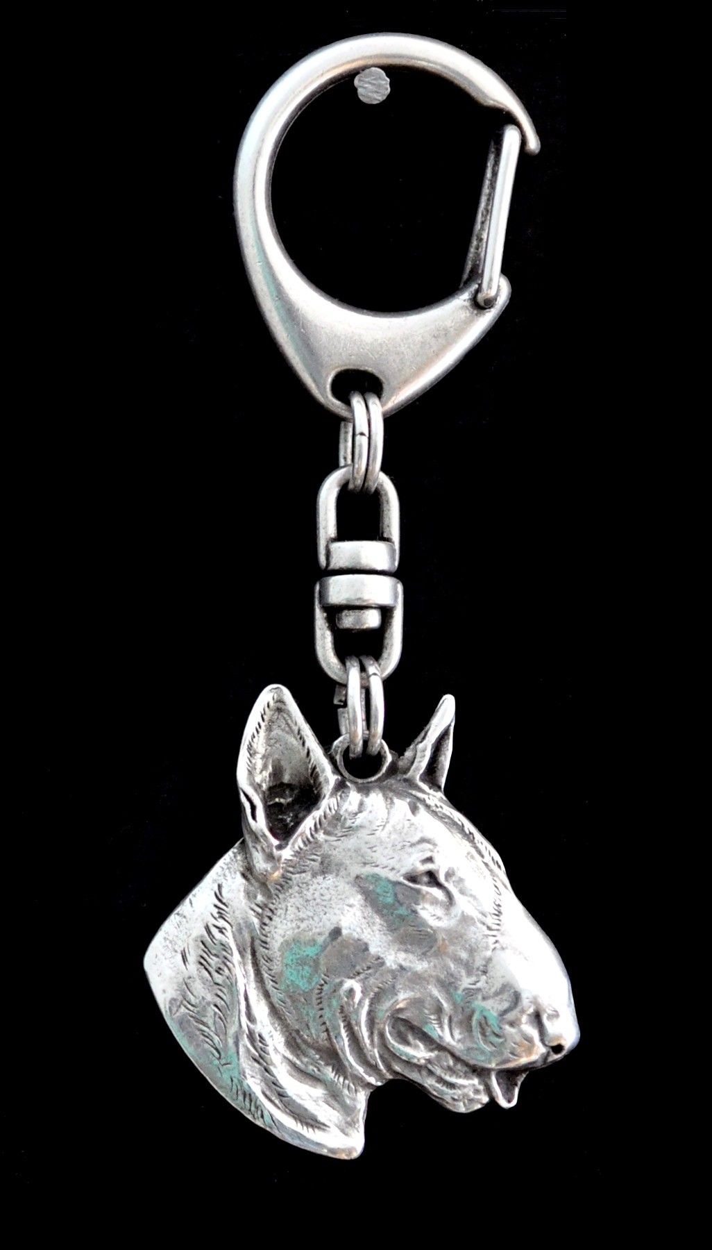Bulterier brelok posrebrzany Art-Dog