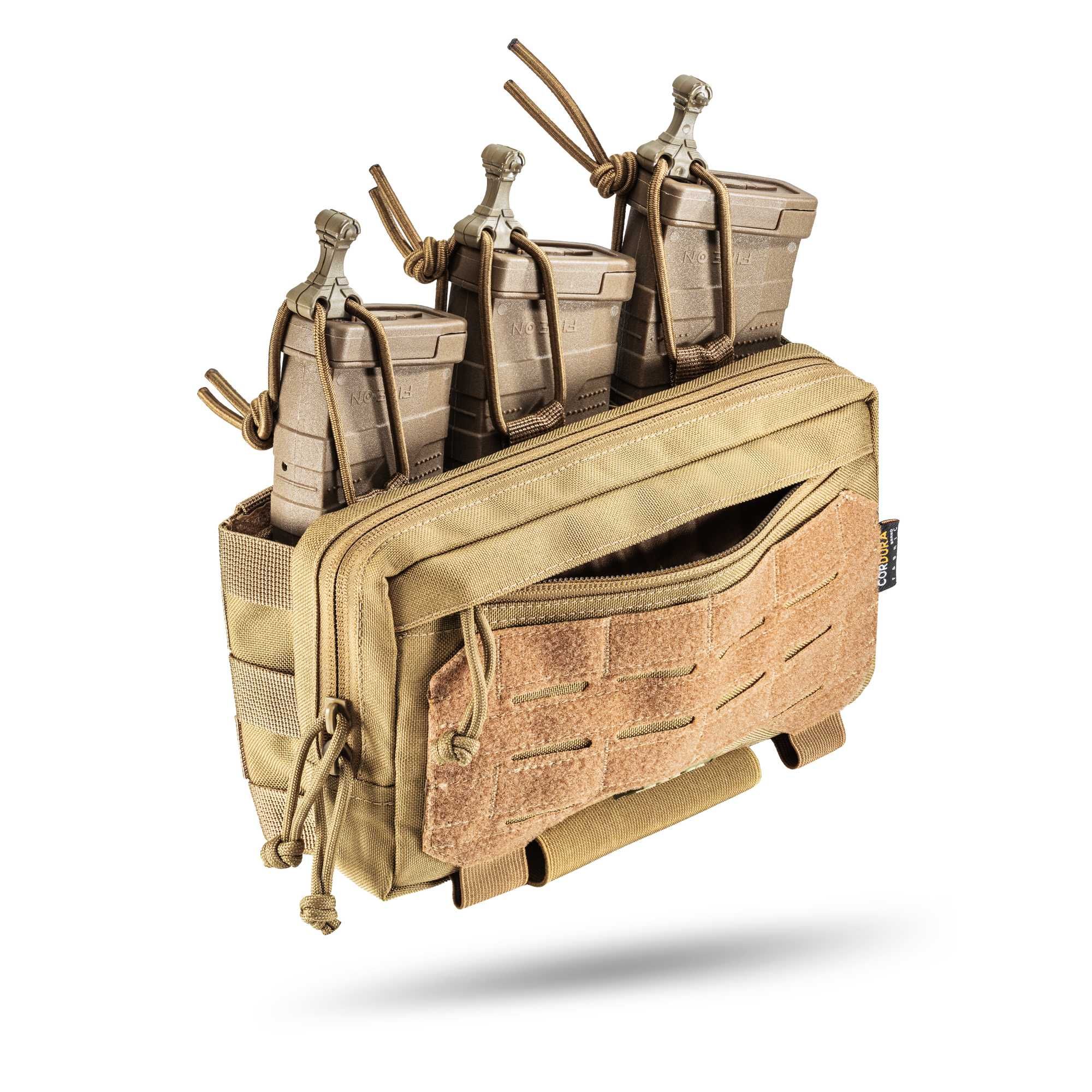 Адмін підумок MOLLE, потрійний, під АК/AR (мультикам, піксель, койот)