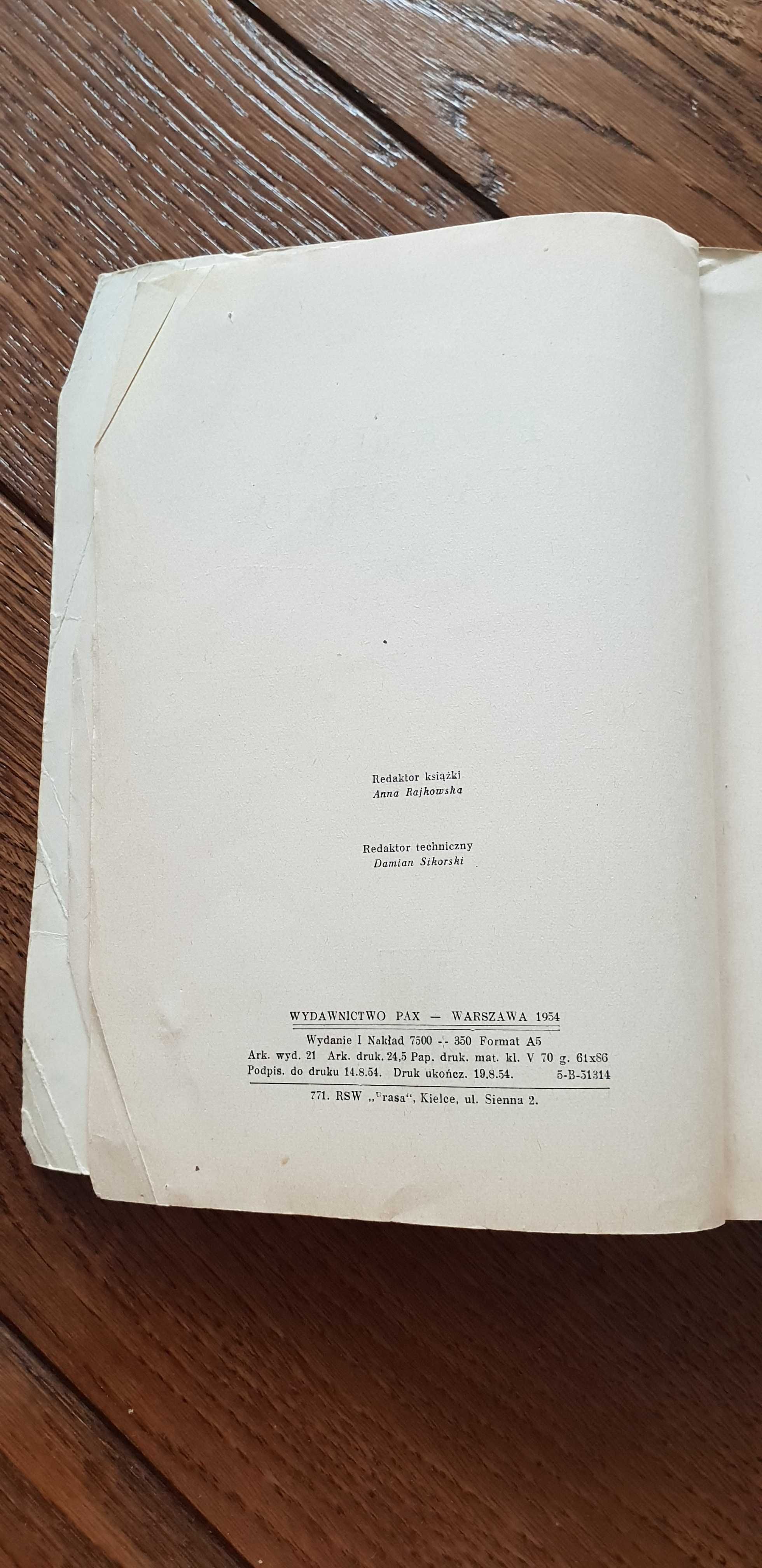 Książka rok 1954 "Przemija postać świata" Hanna Malewska