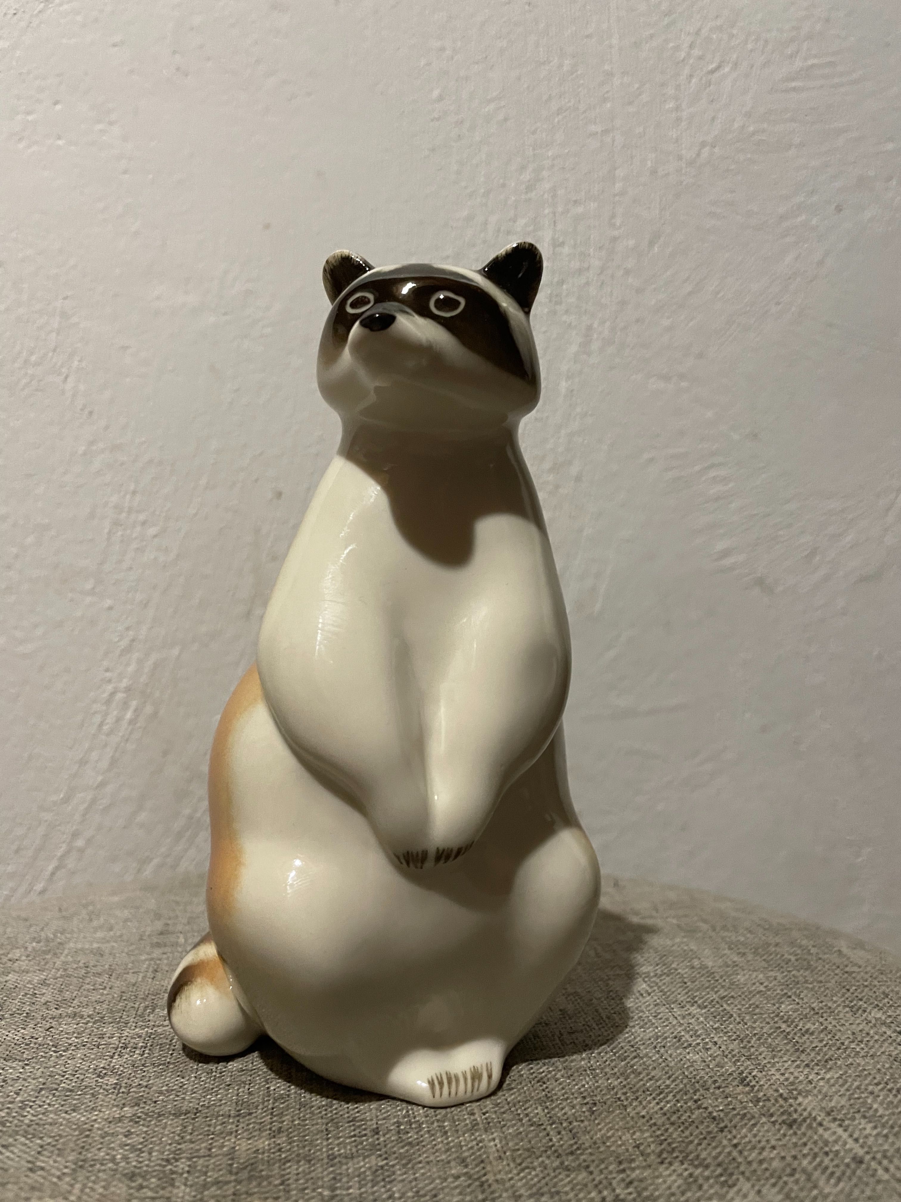 Szop panda jenot z wytwórni lomonosow porcelanowa figurka porcelana