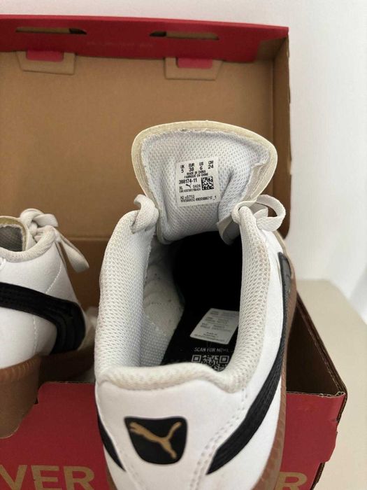 Tenis Puma Castanho e Branco