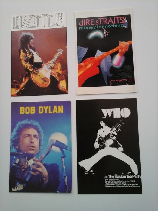 Vários postais dos anos 80 tema: música ou músicos