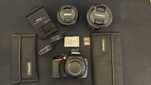 Nikon D3500 + 35mm f/1.8 + 18-200 f/3.5-6.3 + Filters + SD 64gb