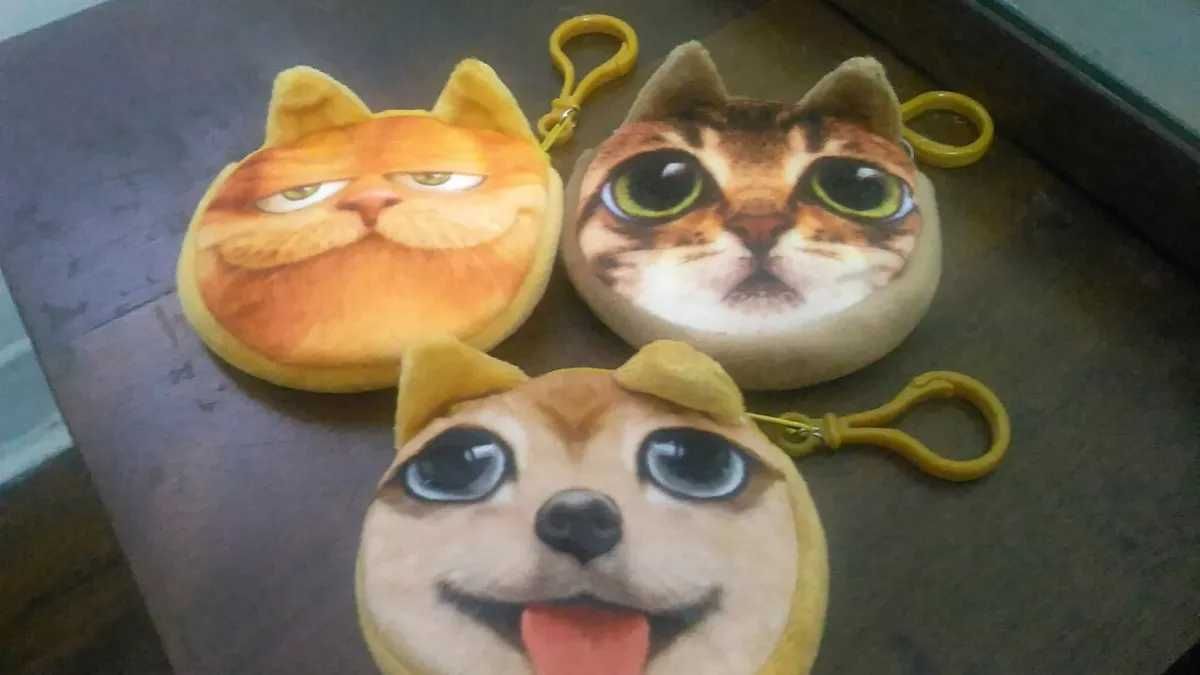 Oferta Porta moedas l Gatinho Cães 3d Pet Ziper Chaveiro.