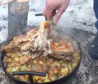 Сковорода підходяща на вогонь Практичний садж на дрова з диску борони