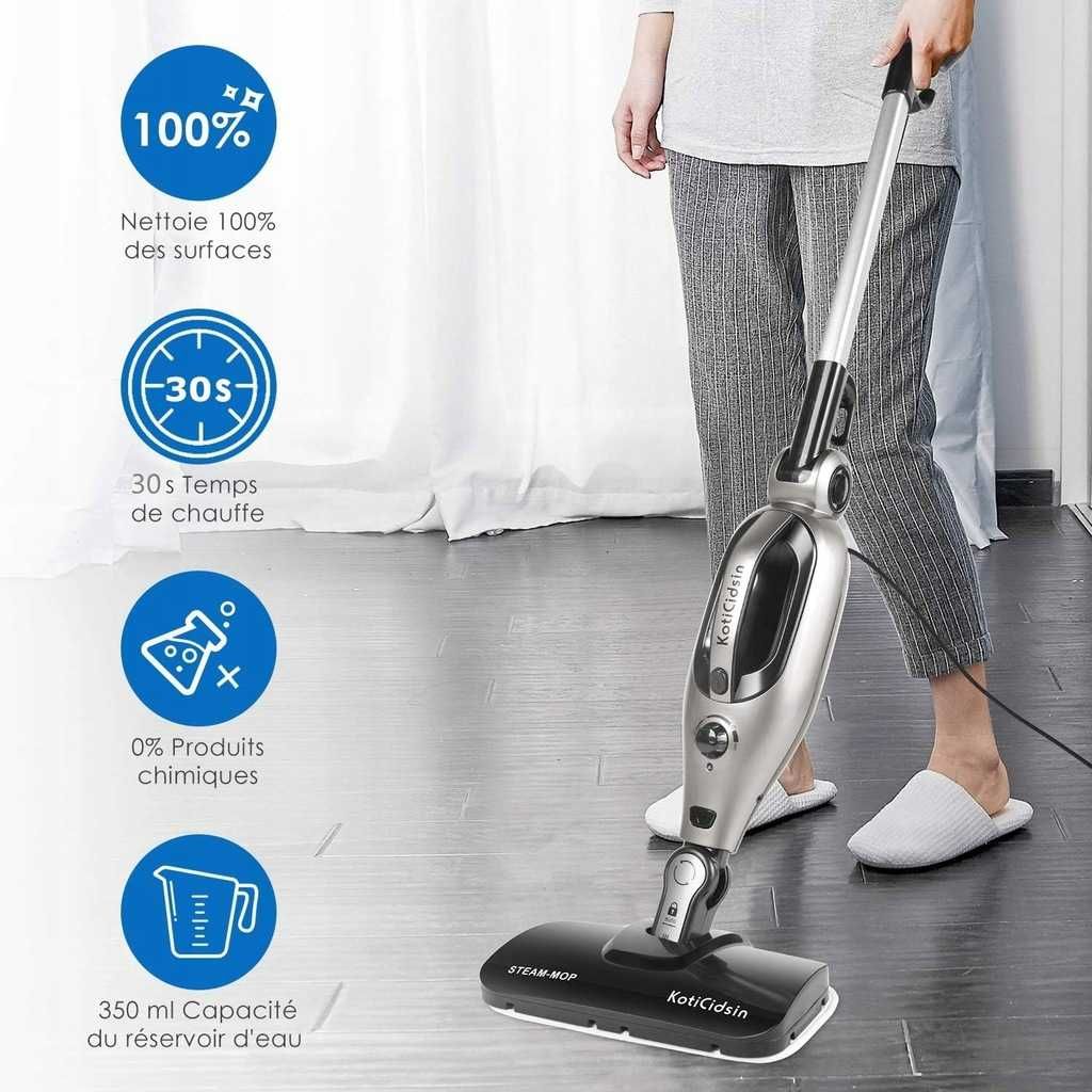 Myjka parowa 1500W Koticidsin 14w1  Dł. kabla 6m BDB stan  Po zwrocie