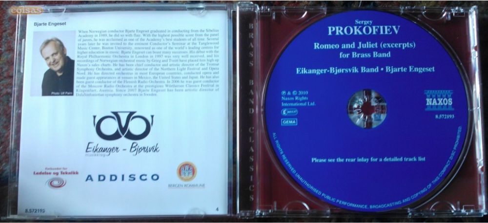 Prokofiev - Romeo and Juliet for Brass Band - Naxos - CD - Como Novo!