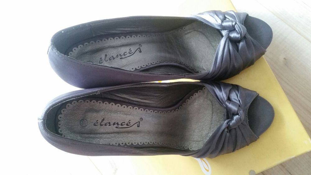 Szpilki srebrne rozm. 39 sylwester/wesele