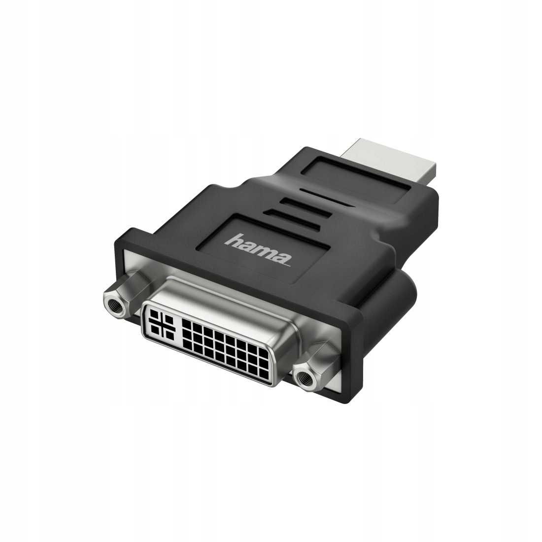 Hama adapter kablowy HDMI Typu A (Standard) DVI-I Czarny