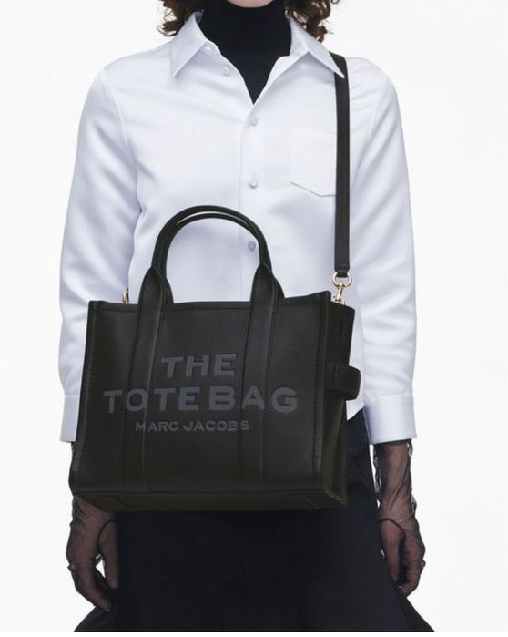 Marc Jacobs The Leather Medium Tote Bag Black