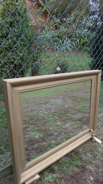 piękne duże dębowe stare lustro stan bdb wysyłka dowóz