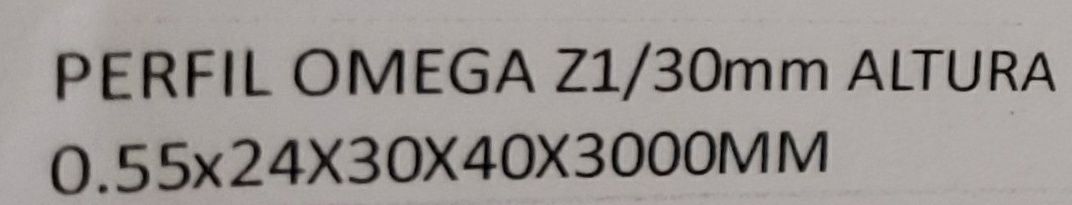 3 x Perfil Omega Estrutura Pladur 30mm