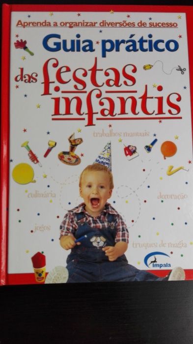 Livros de festas infantis, atividades e culinária para crianças