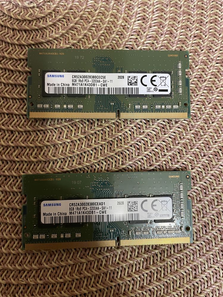 Оперативна пам'ять Samsung SODIMM DDR4 16Gb (2*8Gb) 3200MHz