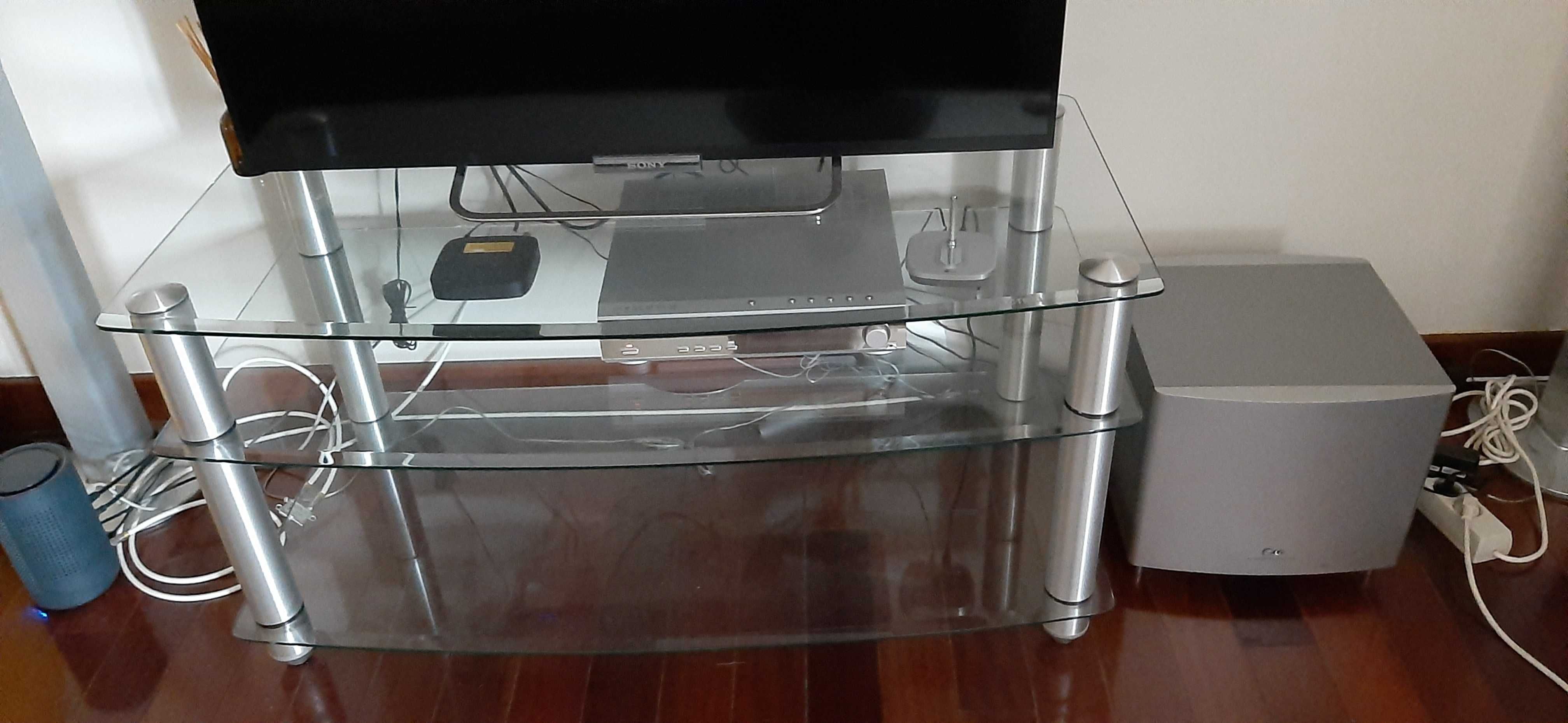 Mesa de vidro para TV