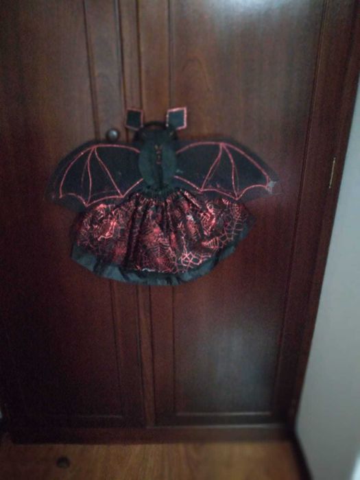 Fato de Carnaval/Halloween de Morcego - 3 Anos
