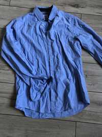 Рубашка мужская фирмы ZARA, размер М, голубого цвета
