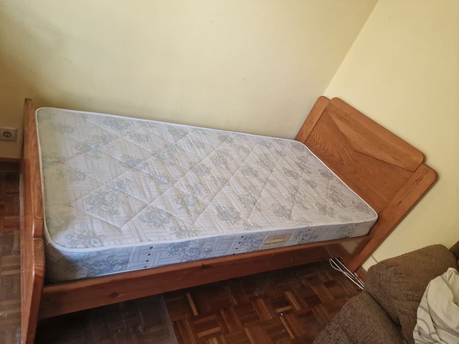Cama solteiro 190x90 madeira maciça