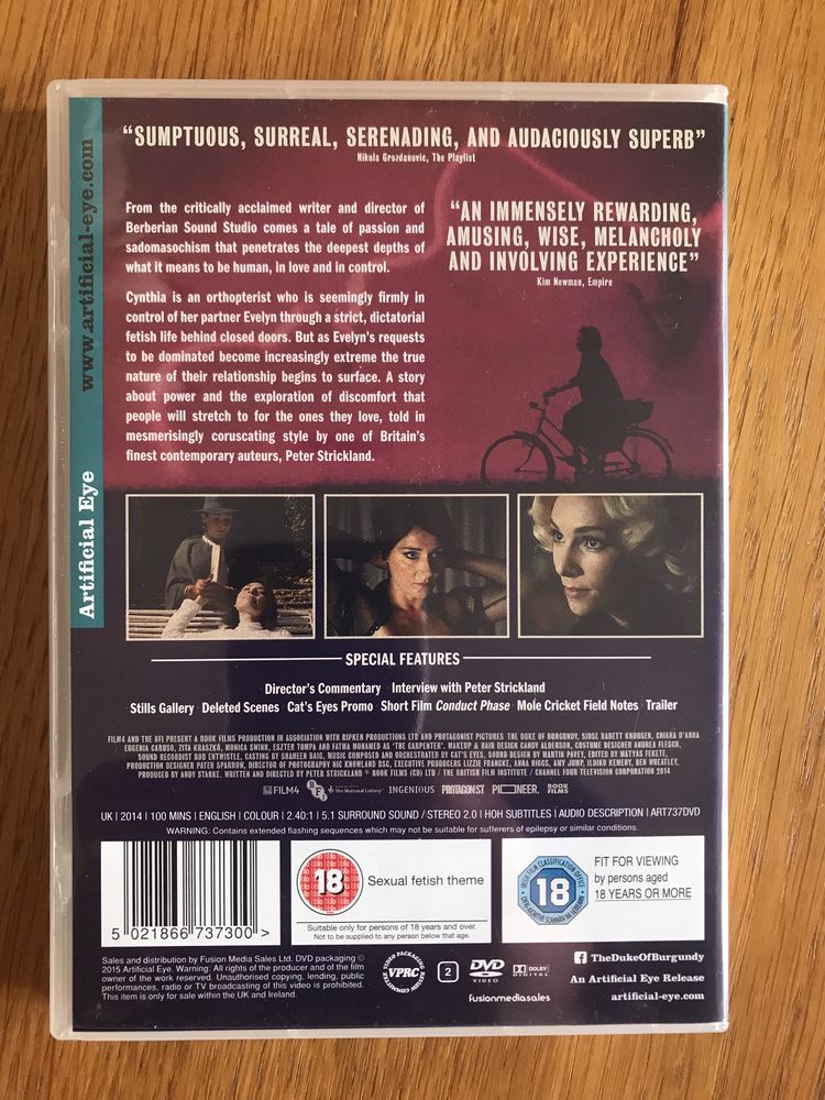 Filme erótico: The Duke of Burgundy DVD