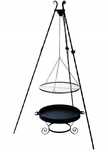 ZESTAW GRILL TRÓJNÓG kuty + ruszt + palenisko ZESTAWY 60,70,80 cm