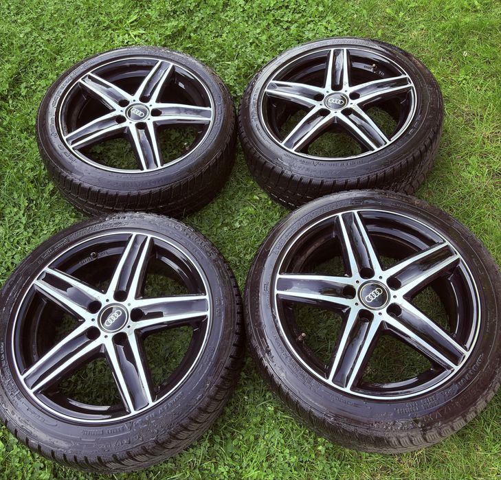 Komplet 4 kół 17 cali 5x112 plus opony 225/45/17 Barum Polaris 5 zima