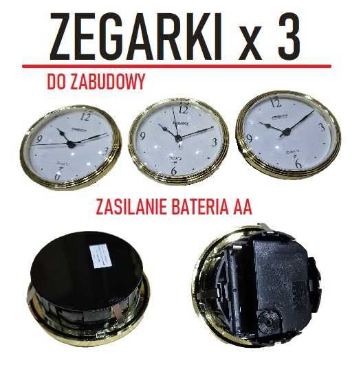 3 zegary do zabudowy