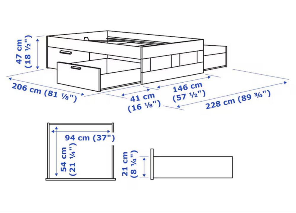 Vendo cama de casal com gavetas, estrado e colchao