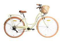 EVERMORE Rower miejski 7 SHIMANO ram 18 cali koło 28 " PISTACJOWY NOWY