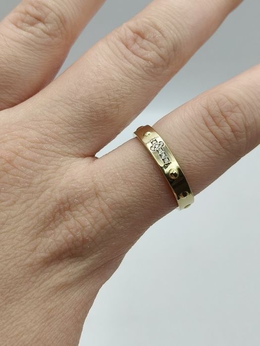 Złoty Pierścionek Różaniec R.17 Pr.585