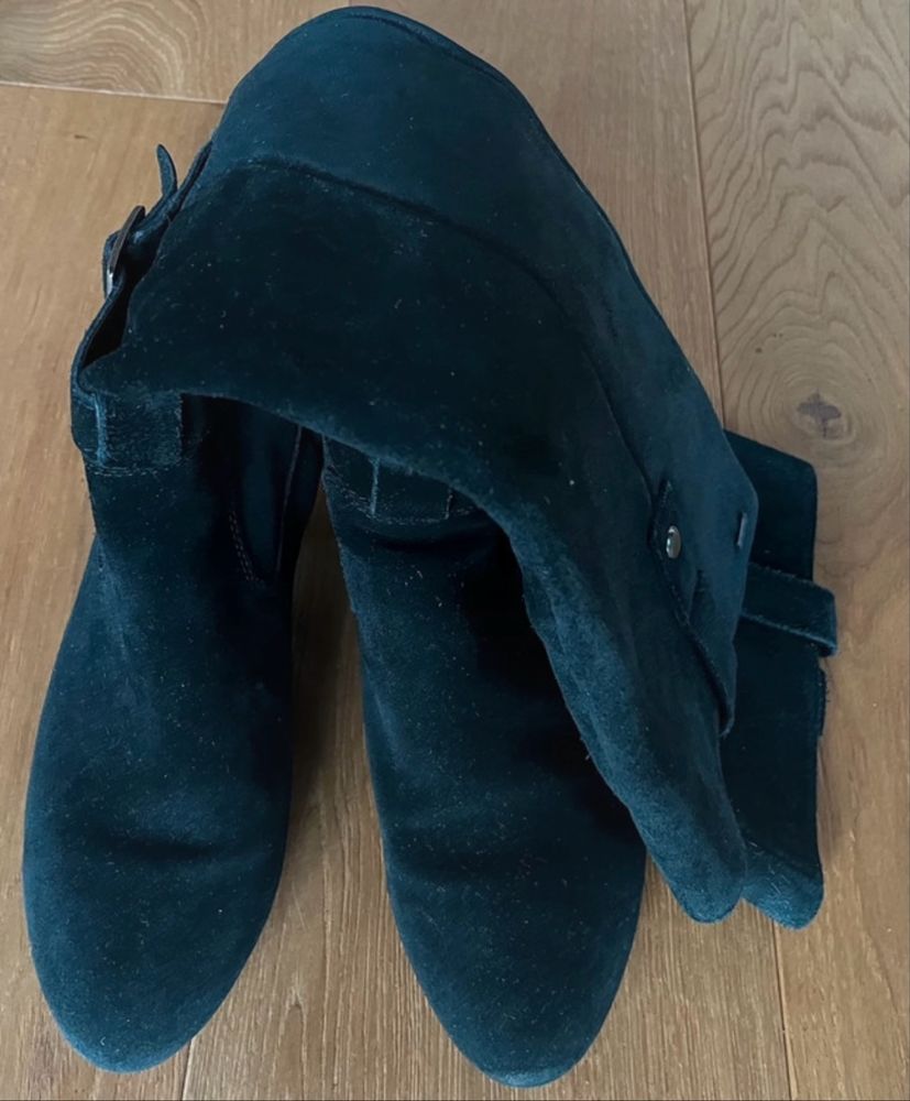Kozaki czarne Clarks zamsz Goretex roz. 39,5