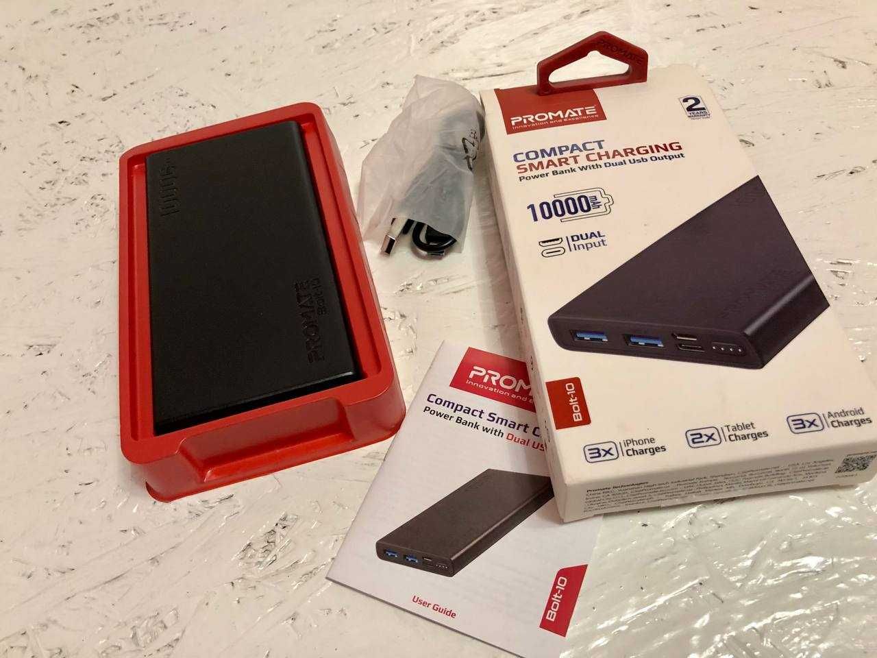 Павербанк, Powerbank, Promate Bolt-10 10000 mAh, повербанк