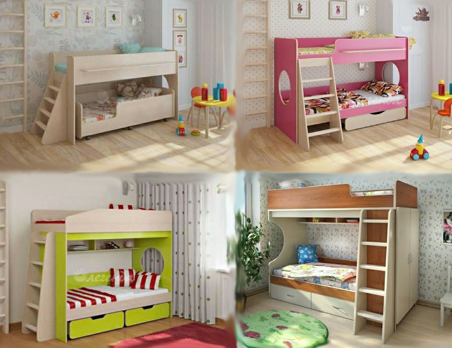 Двухъярусная кровать чердак