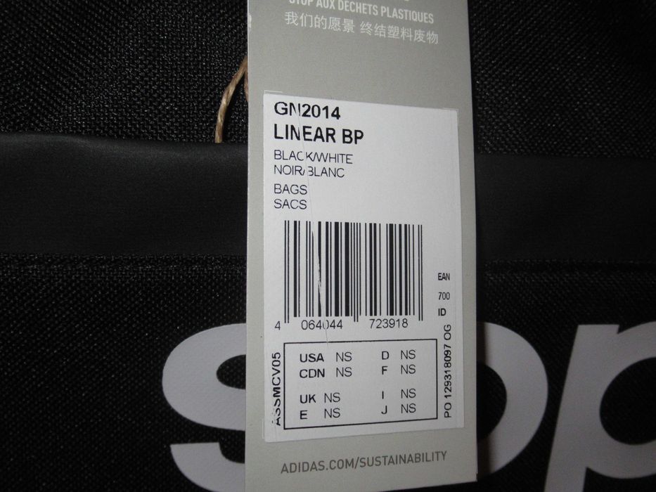 Рюкзак новий чорний Адідас Adidas GN2014 LINEAR BP оригінал