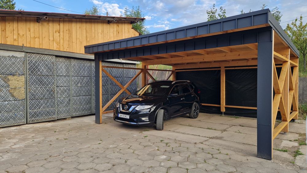 wiata samochodowa duża carport PREMIUM na dwa auta Krzeszowice