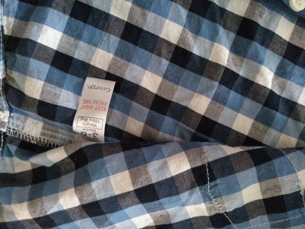 Eleganckie koszule niemowlęce chłopięce r 74/80 całość