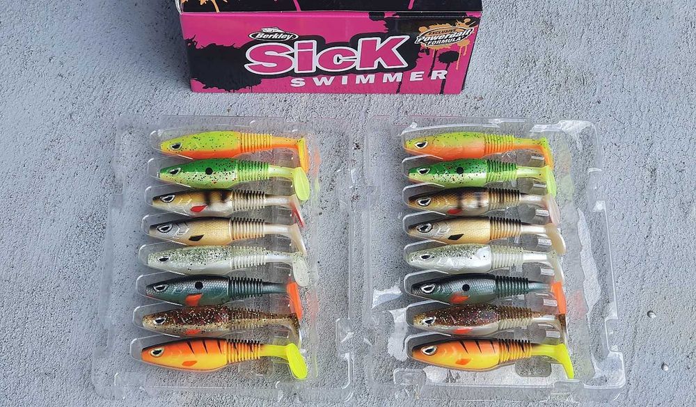 Zestaw Guma Berkley SICK Swimmer 12cm / 16 sztuk MIX Sandacz, szczupak