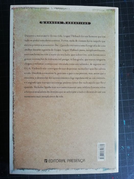 Livro Nicholas Sparks "Um homem com sorte" (NOVO)