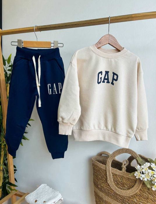 Спортивний костюм синій на байці gap ріст від 98 до 128 см