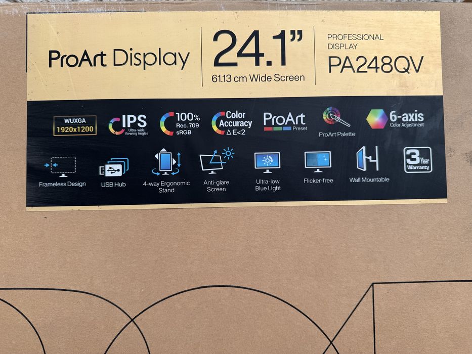 Monitor profissional ASUS ProArt PA248QV