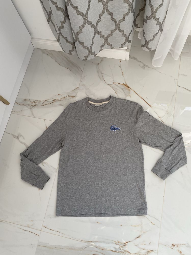 Longsleeve Lacoste z niebieskim krokodylem rare