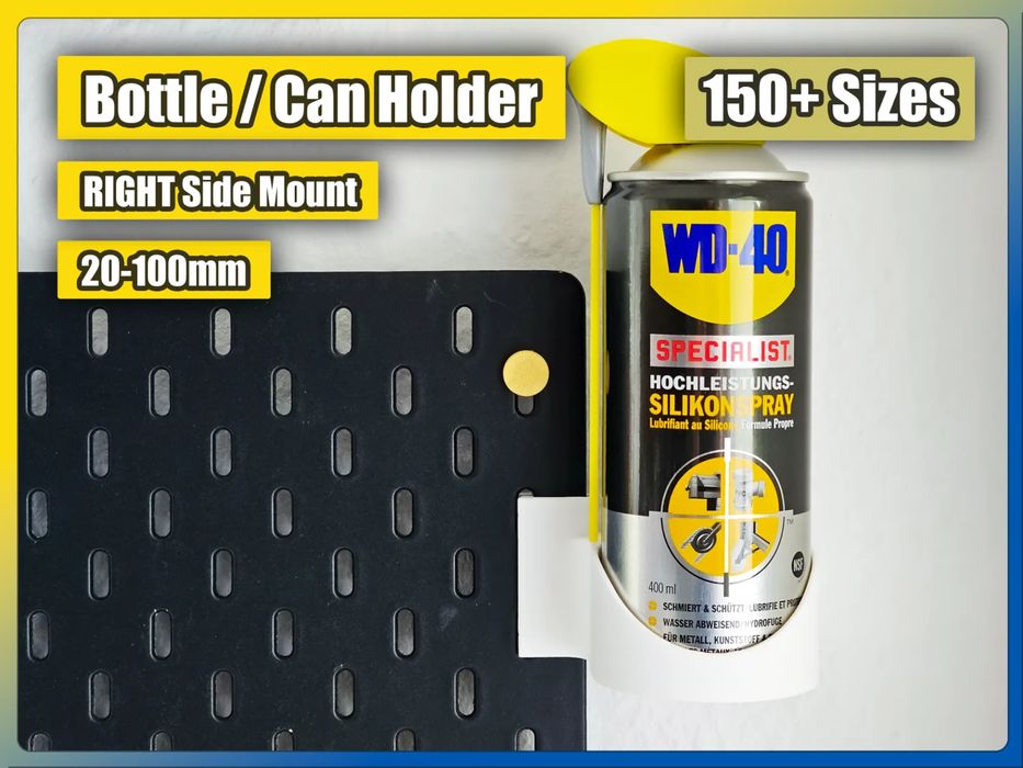 Suporte Garrafas para IKEA Skadis (Direita)