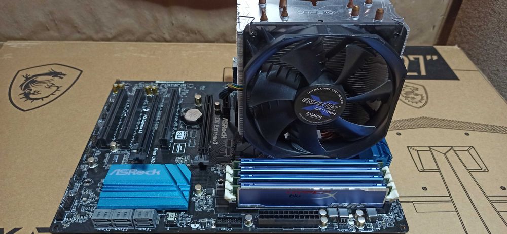 Топ комплект Z97 Extreme3+intel core i5-4670k+KingstonDDR3 32Gb1600Mhz