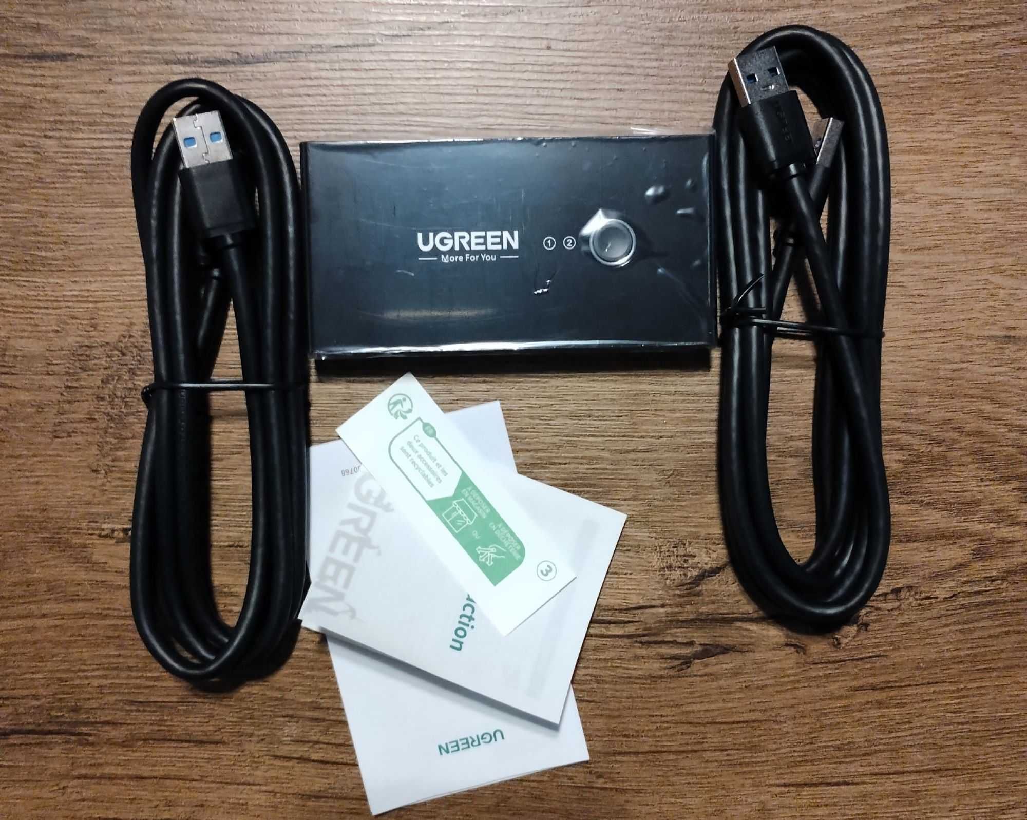 Ugreen switch box HUB przełącznik 4x USB 3.2 Gen 1