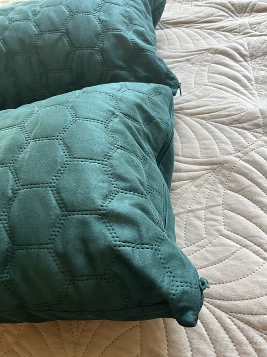 Poduszka x2 ortopedyczna 40 x 60 cm butelkowa zieleń dwie