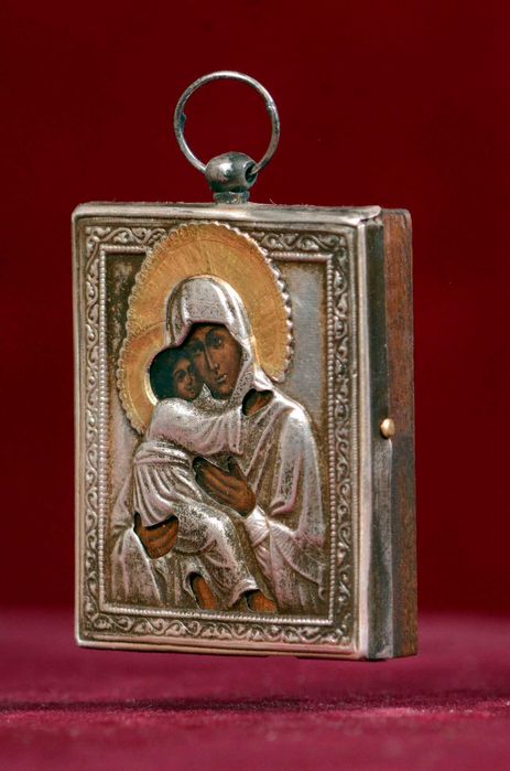 Ikona srebrna Madonna Wladimirska SREBRO Ag 925