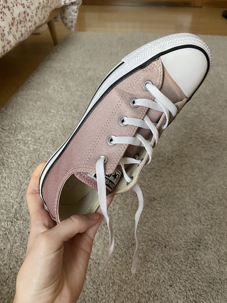 Converse low top rosa metalizados