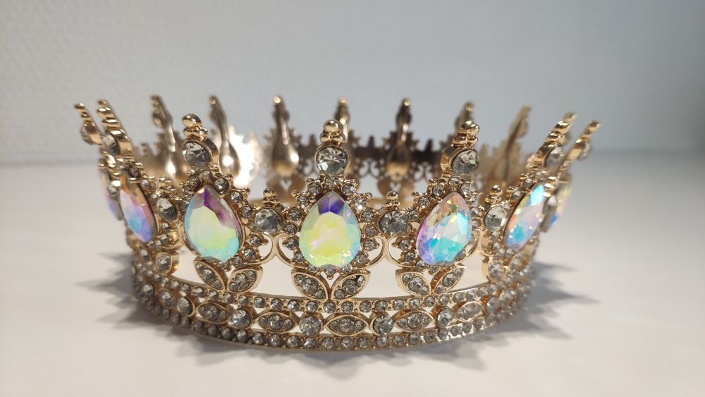 Корона на торт 12,5 см, глітер(харчові блистівки), топери