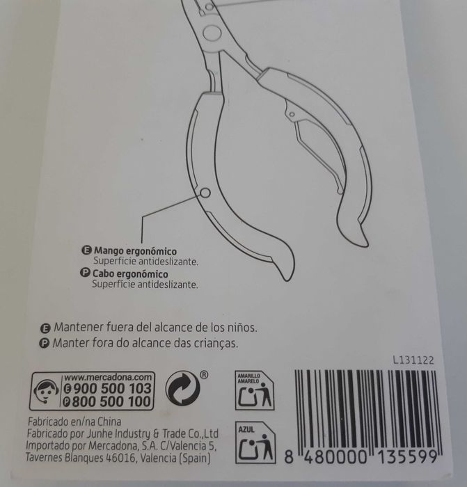 Alicate Corta Unhas Novo Ponta Curva Aço Inoxidável Cabo Ergonómico