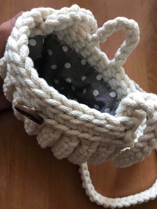 TOREBKA  - "Muszelka" 100% Hand Made torebka sznurek