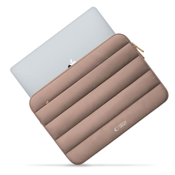 Etui TECH-PROTECT Fluffy DO laptopa 15-16" Miękka Wyściółka Orzech